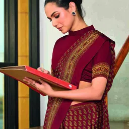 KCPC BANDHANI Floral Silk Cotton Saree image 2