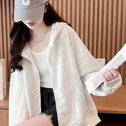 JC Mode Women Hooded Front-Open Sweatshirt image 3