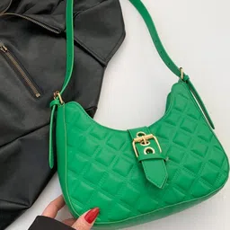 CORSICA Lime Green Textured PU Sling Bag-picture-40