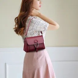 CORSICA PU Bucket Sling Bag With Fringed-picture-10