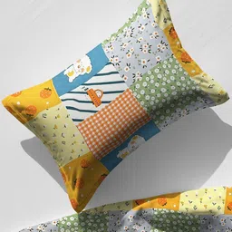 WEAVE AND DECOR Multicoloured Cartoon Characters 300 TC Single Bedsheet with 1 Pillow Covers image 4