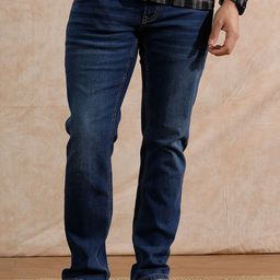 WROGN Men Comfort Mid-Rise Straight Fit Light Fade Clean Look Jeans-picture-17