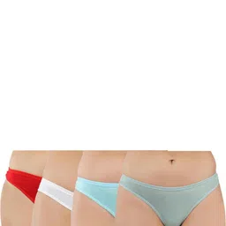 ORLIZEA Pack of 4 Women Low-Rise Cotton Blend Thongs-picture-23