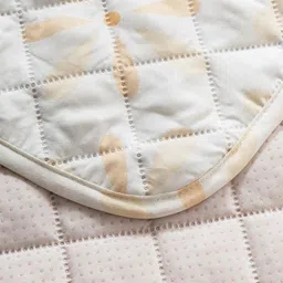 HOUSE OF QUIRK Off White & Beige Printed Cotton Sofa Mat 80x60 CM image 4