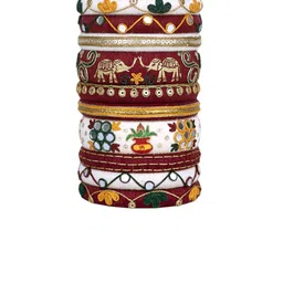 Taasha Craft Set Of 10 Handcrafted Cotton Thread Bangles image 2