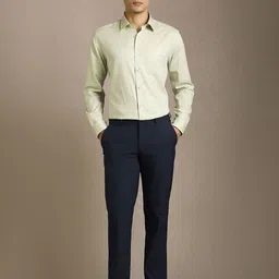 Louis Philippe Men Ethnic Motifs Printed Spread Collar Pure Cotton Formal Shirt image 3