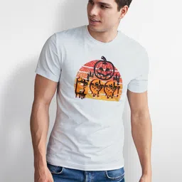 Seekbuylove Men Graphic Printed Bio Finish Regular Fit T-shirt image 3