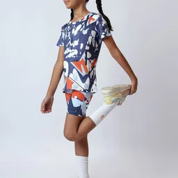 UMILDO Girls Dri-FIT Abstract Printed Round Neck T-shirt image 4