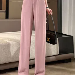 StyleCast Women Solid Mid-Rise Relaxed Fit Formal Trousers-image-82