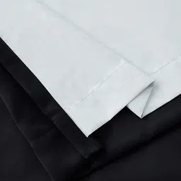 BFAM Black Set of 2 Black Out Long Door Curtain image 3