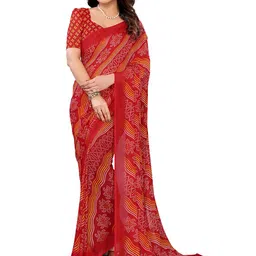 Moda Rapido Bandhani Printed Saree With Blouse Piece-image-56