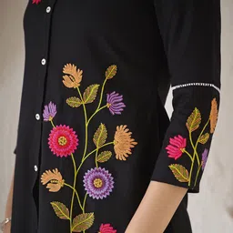Anouk Embroidered Shirt Collared Top With Trousers Co-Ords image 4
