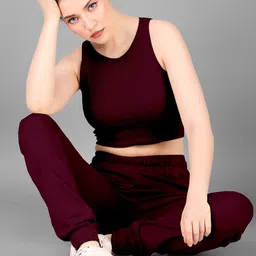 Moda Rapido Ribbed Top & Joggers Co-Ord Set image 4