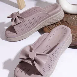 Mast & Harbour Women Wedge Sandals with Bows image 3