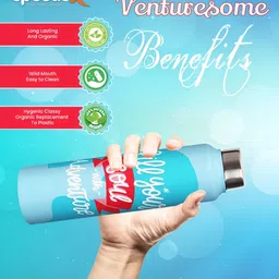 Speedex Multicoloured & Multicoloured Single Stainless Steel Printed Single Wall Vacuum Water Bottle image 2