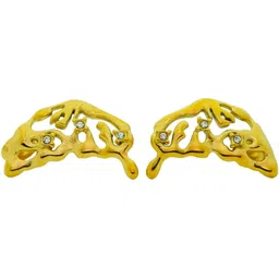INTERSTELLAR Women Stainless Steel Gold-Plated Studs Earrings-image-2