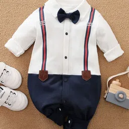 Ju Ju Jam Infant Boys Printed Lapel Collar NeckRompers-picture-19