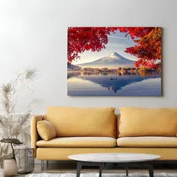 Eurotex Grey & Red Canvas Floral and Botanical Wall Paintings-picture-38