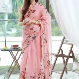 BAESD Floral Zari Organza Saree-picture-27