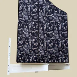 The Furnishing Tree 1 Ton Split AC Cover for Indoor and Outdoor Units Self Pattern Blue image 2