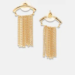 SOHI Set Of 2 Hanging Chain Bar Contemporary Drop Earrings image 2