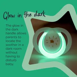 tommee tippee Closer To Nature Night Pacifier, 6-18 Months, 2 Count (Colors May Vary) Medium Flow Nipple-picture-42