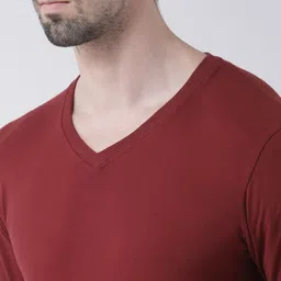 Friskers Pack Of 2 V-Neck Long Sleeves Slim Fit Cotton T-shirt image 2