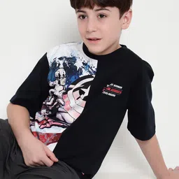 Octave Boys Captain America Printed Colourblocked T-shirt image 3