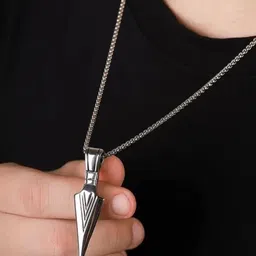 RV Jewels Unisex Set Of 2 Stainless Steel Silver-Plated Statement Contemporary Necklace image 3