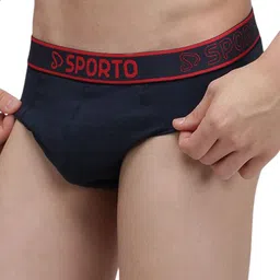 Sporto by Macho Pack Of 3 Cotton Mid-Rise Basic Briefs image 4