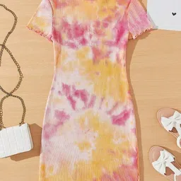 BAESD Women Tie And Dye Print Bodycon Dress-picture-26