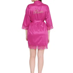 Arendelle Pack Of 3 Printed Bride & Bridesmaids Robe With Belt image 2