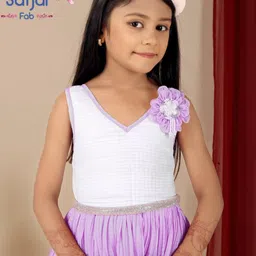 Satjal Fab Girls Checked Cotton Fit & Flare Dress image 3