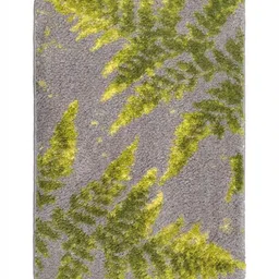 Saral Home Grey & Green Printed Antiskid Bath Rugs image 2