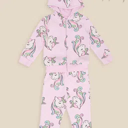 Pantaloons Baby Girls Printed Hooded Sweatshirt-image-5