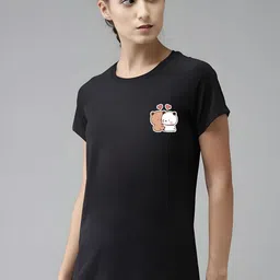 CORSICA Women Printed Applique T-shirt-image-89
