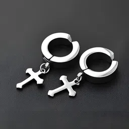 JMBW INTERNATIONAL Silver-Plated Contemporary Hoop Earrings-image-0