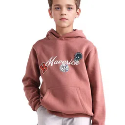 RARE ONES Boys Typography Printed Hooded Long Sleeves Cotton Pullover Sweatshirt-image-17