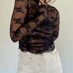 LULU & SKY Print Sheer Top image 5