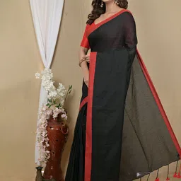 DipDiya Pure Cotton Taant Saree image 2