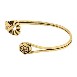 Voylla Gold-Plated Oxidised Cuff Bracelet image 3