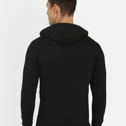 DYCA Men Typography Printed Hooded Long Sleeves Bomber Jacket image 5