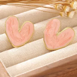 Krelin Heart Shaped Studs Earrings-picture-30