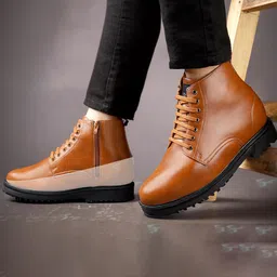 Bxxy Men Hidden Elevator Formal Lace-up Boots-picture-34