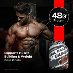 bigmuscles nutrition Real Mass Gainer | Added Glutamine, BCAA | High Protein Weight Gainers/Mass Gainers image 2