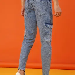V-Mart Mid-Rise Heavy Fade Cotton Regular Fit Stretchable Jeans image 4