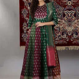 AURELIA Women Ethnic Motifs Printed Maxi Dress-picture-50