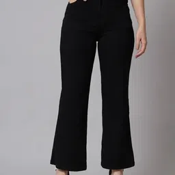 TYFFYN Women Flared High-Rise Stretchable Jeans-image-15