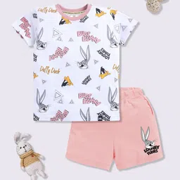 YK X Minute Mirth Boys Looney Tunes Printed Pure Cotton T-shirt with Shorts-picture-15