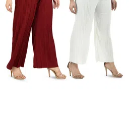 Brainbees Women Pack Of 2 Palazzos-image-47